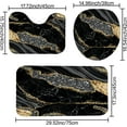 thumbnail image 5 of 4PCS Marble Shower Curtain Sets, Modern Bathroom Sets With Toilet Lid Rug, Contour and Bath Mat, Luxury Bathroom Decor with 12 Hooks, 5 of 8