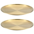 thumbnail image 1 of Platos de acero inoxidable, 2 juegos de platos redondos para cena, platos de Metal ideales para picnic, plato para acampar al aire libre, inastillable, 1 of 5