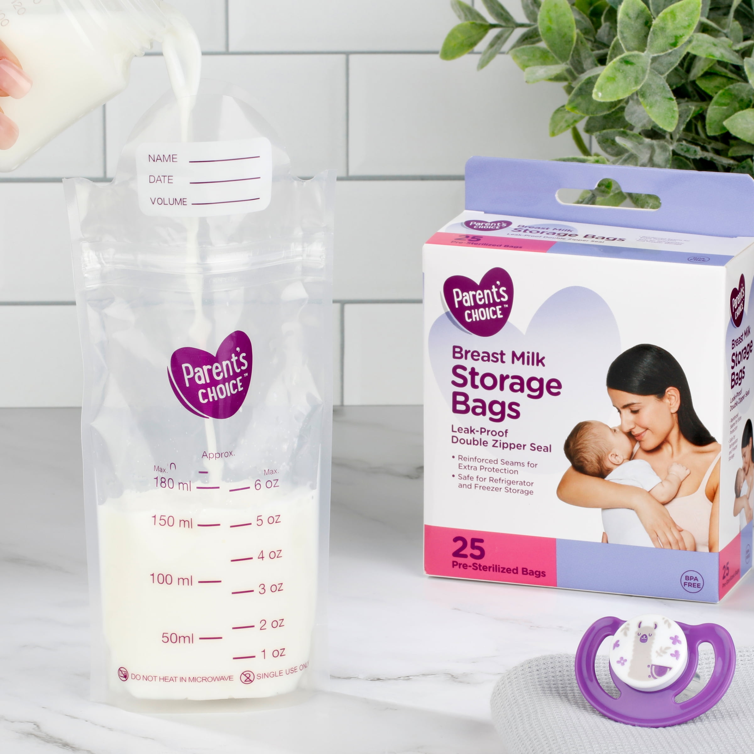 Breastmilk Storage Bags 25 Pack with Spout / My Mommy's Milk Lacti