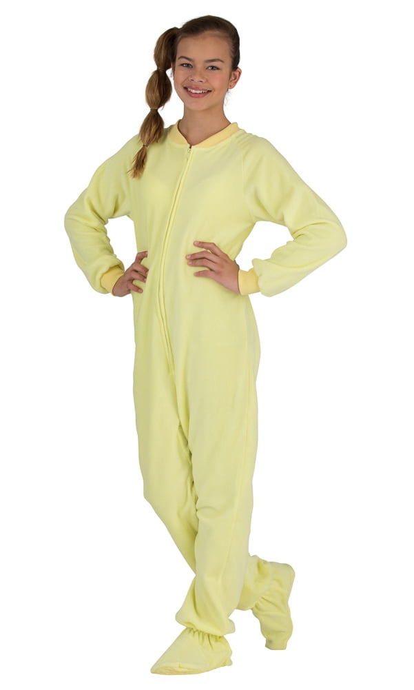 yellow footie pajamas