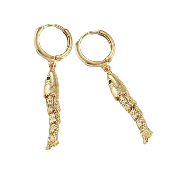 FENOHREFE Delicate Fish Earrings Elegant Dangle Ear Rings Offering Comfort and Styles for Everyday Wear and Beach Vacations