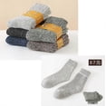 thumbnail image 4 of Men's Warm Socks, 5 Pairs Thick Winter Thermal Wool Socks with Soft Sponge Sole, Breathable and Anti-perspiration for Hiking Running Skating, Size 37-, 4 of 5