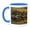 Blue/White, variant on 3drose, Pretty Autumn Colors Fall Lake Reflection, 11oz Magic Transforming Mug