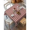 thumbnail image 6 of Country Star Plaid Table Cloth, Retro Red American Farm Barn Berry Waterproof Tablecloth for Square Tables, Reusable Washable Fabric Table Cover for Restaurant Kitchen Dining Tables 60"x60", 6 of 6