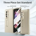 thumbnail image 6 of ELehold Rugged Case for Samsung Galaxy Z Fold 4 7.6 inch Hard PC Soft TPU with Magnetic Hinge Protection Folding Hidden Kickstand Shockproof Full Body Protection,Gold, 6 of 7