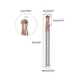 thumbnail image 2 of Uxcell 2 Pieces Ball Nose End Mills 2mm Radius Solid Carbide TiSin Coated 2 Flutes HRC55 CNC Router Bits, 2 of 6