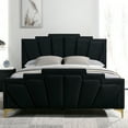 thumbnail image 5 of Furniture of America Gatsby Fabric Panel Bed, Black, King, 5 of 10