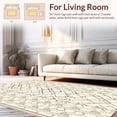 thumbnail image 2 of ODIKA 5'x7' Machine Washable Non-Slip Area Rug, Geometric Lattice High Traffic Rug, Beige, 138504, 2 of 7