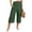 *1-Army Green, variant on VBVC Women's Cotton Linen Capri Pants , Wide Leg Culottes Trousers For Women , Ladies' Summer Cropped Pants with Pockets, S-2XL