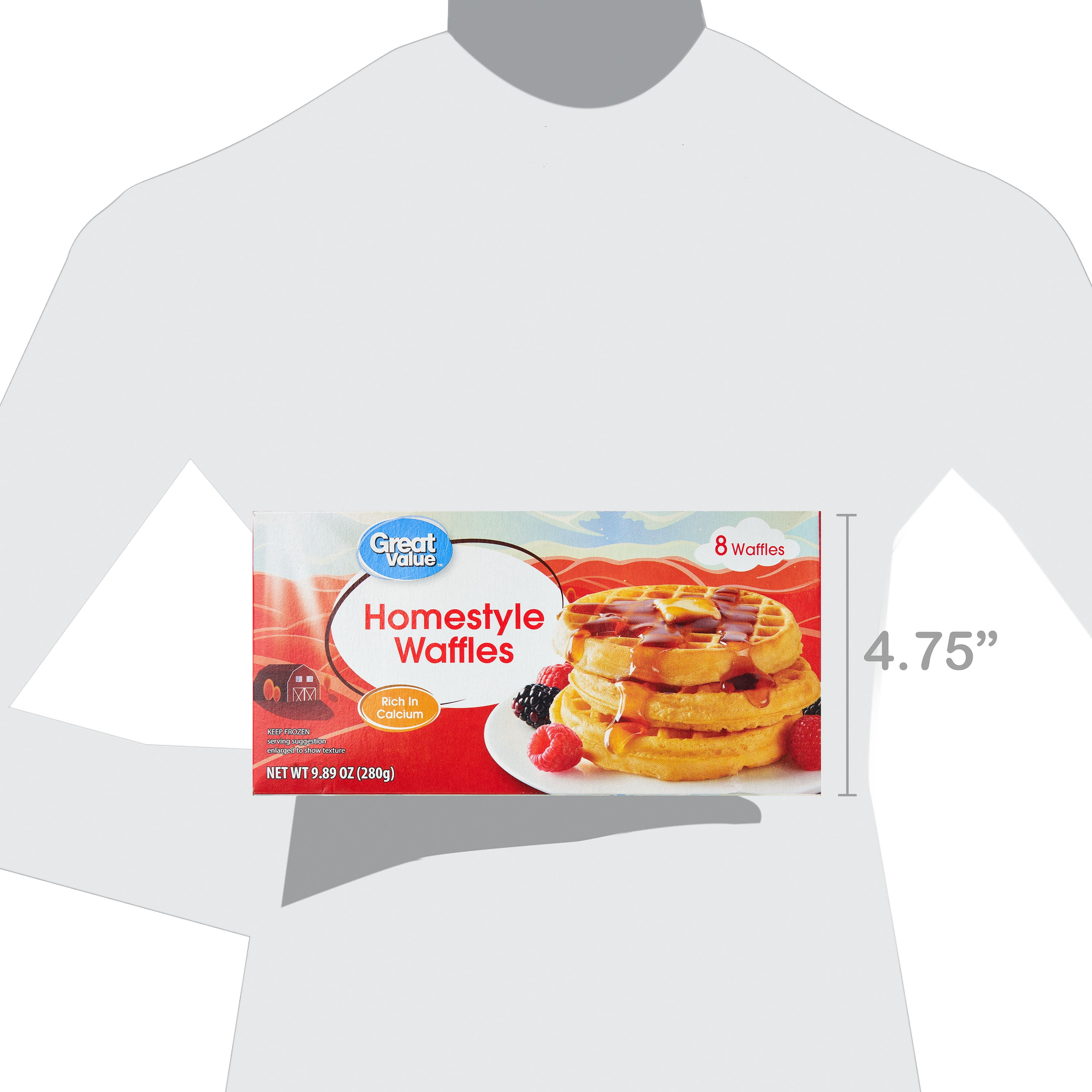 Great Value Homestyle Waffle, 8 Coun,t 9.9 oz
