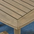 thumbnail image 4 of Frederic Outdoor 5 Piece Acacia Wood 36" Square Dining Set with Straight Legs and Cushions, Gray, Cream, 4 of 6