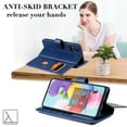 thumbnail image 4 of Dteck Folio Wallet Case For Samsung Galaxy A51 5G Model SM-A516, [ 9 Cedit Card Slots & Cash Pocket] Soft PU Leather Magnetic Case with Stand, Multi-function Purse Phone Case, Blue, 4 of 9