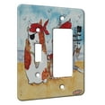 thumbnail image 1 of KuzmarK™ 2 Gang Single Toggle / Single Duplex Rocker Wall Plate - Pirate Cats and Rat Art by Denise Every, 1 of 1
