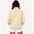 thumbnail image 7 of Summer Sweatshirts For Women No Hood Lightweight Crewneck Shirt Long Sleeve Pullover Casual Hoodless Hoodie Beige 2XL, 7 of 7