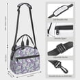 thumbnail image 2 of Uemuo Lavender Flowers Printed Lunch Bag Lunch Box Reusable Insulated Lunch Tote Bag, Leakproof Thermal Cooler Sack Food Handbags Case High Capacity, 2 of 5