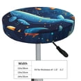 thumbnail image 4 of Lsque Whimsical Underwater Fantasy Pattern Round Bar chair cushion covers Velvet Fabric Premium Comfort Protects from Scratches and Stains for 14-17 Inch Chair-12 inch, 4 of 7