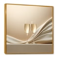 thumbnail image 2 of Designart "Peaceful Champagne Salute" Champagne Floater Framed Wall Art Living Room, 2 of 5
