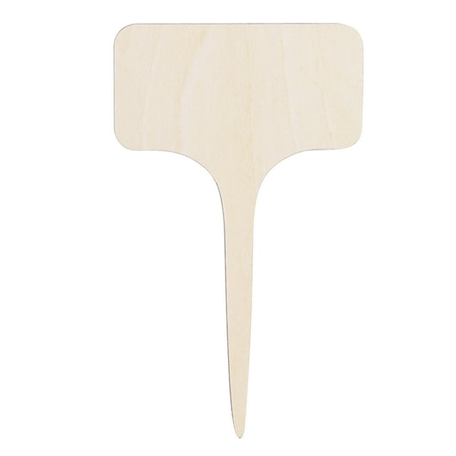 Garden Decoration, Wooden Sign Creative Gardening Plant Label Can Write Insert Ground 10Pcs, Card Slot