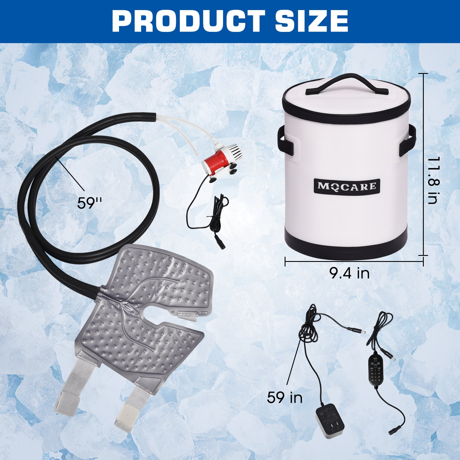 Ice Machine for Knee After Surgery Cold Therapy Machine for Sports Injuries Sprains Reduce Swelling with Digital Timer Quiet Pump