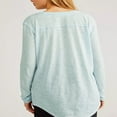 thumbnail image 4 of Women‘s Causal T-Shirt V Neck Long Sleeve Loose Fit Tops Solid Color Blouse Basic Tees, 4 of 5