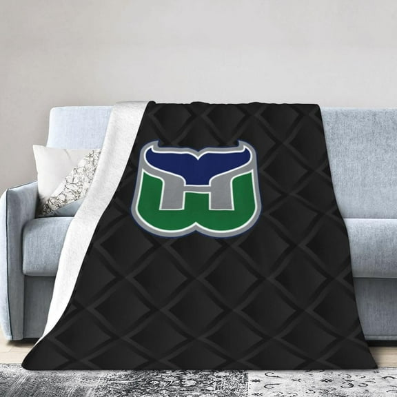 Hartford Whalers Fleece Blanket, Very Soft Microfiber Flannel Blanket for Couch Warm and Cozy for All Seasons