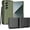 Olive Green, variant on Case and Belt Clip Combo for Samsung Galaxy Z Fold 6, Nakedcellphone Cover and Hip Holster Holder [Rotate, Stand, S-Pen Slot] for Z Fold6 Phone (SM-F956U, 2024) - Carbon Fiber Design