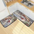 thumbnail image 2 of Winter Snowman Christmas Kitchen Rugs Xmas Holly Wreath Kitchen Mats Runner Laundry Rug Non Slip Kitchen Floor Mats Home Decor Set of 2, 2 of 6