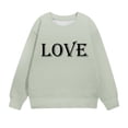 thumbnail image 4 of Milgrthf Chandail en Molleton Graphique Lettre de la Saint-Valentin pour Filles Mignon Manches Longues Col Rond Chandail Vert 11 Ans, 4 of 7