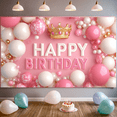 thumbnail image 4 of Neon Happy Birthday Backdrop 7Wx5H Feet Glow in The Dark Brick Wall Funny Graffiti Colorful Painting Splatter Polyester Fabric Modern Photography Backgrounds Photo Shoot Decor, 4 of 7