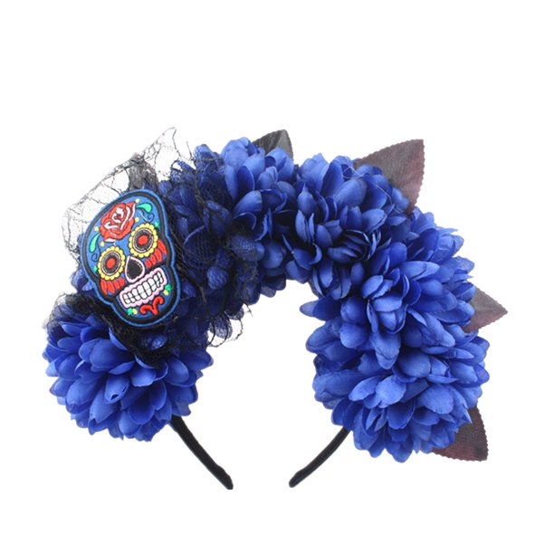 Fiesta de Halloween Aro para el pelo Muerte Calavera Rosa Falta Gasa Novia fantasma Wmkox8yii fajkfhkj4067