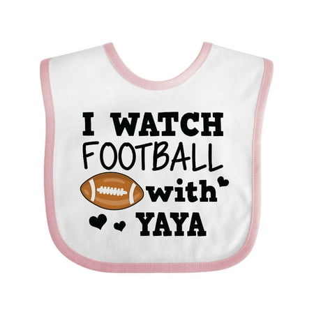 

Inktastic I Watch Football with My Yaya Gift Baby Boy Bib