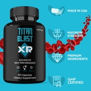Titan Blast XR Supplemement, High Potency TitanBlast XR Pills, All Natural Formula for Men TitanBlastXR Capsules, 2 Month Supply (2 Pack)
