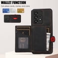 thumbnail image 5 of Phone Case for Samsung Galaxy A53 5G, Stylish Wallet Cover with Credit Card Holder Crossbody Strap Magnetic Closure Kickstand PU Leather Drop Protective Phone Case for Samsung Galaxy A53 5G - Black, 5 of 7