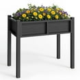thumbnail image 1 of YITAHOME Cama de jardín elevada HIPS Macetero elevado de polimadera con patas y orificio de drenaje Soporte para jardinera pequeña para patio, balcón, jardín, patio trasero, color negro, 1 of 1