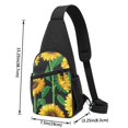 thumbnail image 2 of Wukai Sunflower 1 Versatile Chest Bag with Adjustable Strap and Multiple Pockets for Daily Use, Outdoor Sports, Shopping, and Excursions, 2 of 6