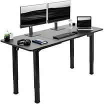 VIVO Electric 71” x 30” Standing Desk, Black Table Top, Black Frame