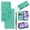 Green, variant on For iPhone 16e/17e Wallet Case Cute Cat Flower Embossed PU Leather Flip Cover [RFID Blocking] with 2 Card Slots Cash Holder Wrist Strap Magnetic Closure Kickstand Folio Case,Purple