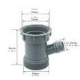 WINDLAND Upgrades Sink Waste Pipe Adapter Y Designings Kitchen Sink