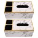 thumbnail image 1 of unbranded 2Ud Caja Organizadora De Pañuelos De PU Con Mármol Para Hogar Y Oficina, 1 of 6