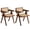 Brown_2pcs, variant on IVV Mid-Century Accent Armchair with Rubber Wood Frame, Woven Rattan Backrest & Seat, Indoor/Outdoor Dining Chair for Kitchen Patio Balcony (Brown, 1 Pack)