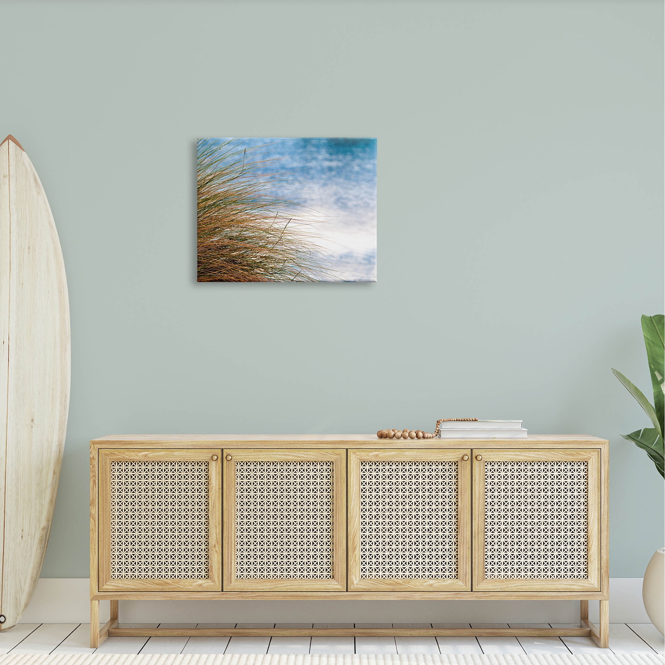 Stupell Industries Summer Beach Reed Grass Photography Photograph Gallery Wrapped Canvas Print Wall Art, Design by Mary Lou Photography