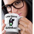 thumbnail image 2 of 3dRose, Lyme Disease Stinks Skunk Awareness Ribbon Cause Design, 11oz Magic Transforming Mug, 2 of 8