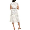 thumbnail image 2 of CeCe womens  Swiss Dot Midi Dress, m, White, 2 of 3