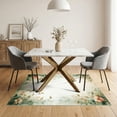 thumbnail image 3 of ODIKA 5'x7' Ultra-Soft Area Rug, Circular Watercolor Botanical Vintage Impressionist Field Round None Washable, Bare feet friendly, Silk-Touch for Bedroom Home office, 3 of 7