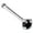 White Gold - 2mm stone, variant on 22G Solid 14Kt Gold Nose Bone Stud with Prong Set real Black Diamond Gemstone, 14kt Yellow Gold or 14kt White Gold - April Birthstone Nose Ring-NBWG_BD-1.5MM