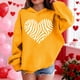 thumbnail image 4 of Sudadera con capucha y estampado de corazón de San Valentín, sudadera de manga larga para niños y niñas, chaqueta para niñas de talla mediana y grande., 4 of 7