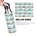 thumbnail image 4 of Yayeee 33oz Insulated Water Bottle Double Wall Stainless Steel with Flip Straw Lid, Cartoon Train Pattern, 4 of 7