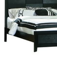 thumbnail image 3 of Benzara BM208184 Contemporary Wooden Queen Size Bed with Checkered Pattern, Black & Gray, 3 of 4