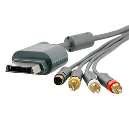 Insten AV Composite and S-Video Cable For Microsoft Xbox 360 / Xbox 360 (Best Hdmi Cable For Xbox 360 Slim)