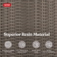 thumbnail image 6 of Keter Resin Rattan Set of 2 Round Hanging Planter Baskets for Indoor and Outdoor Plants, Cappuccino, 6 of 12